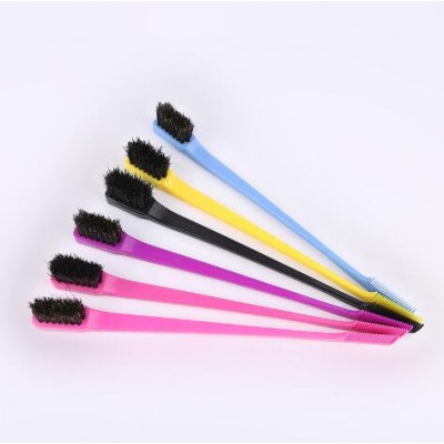 Hot Sell Eyebrow brush Beauty Double Sided Edge Control Hair Comb  Styling Hair Brush